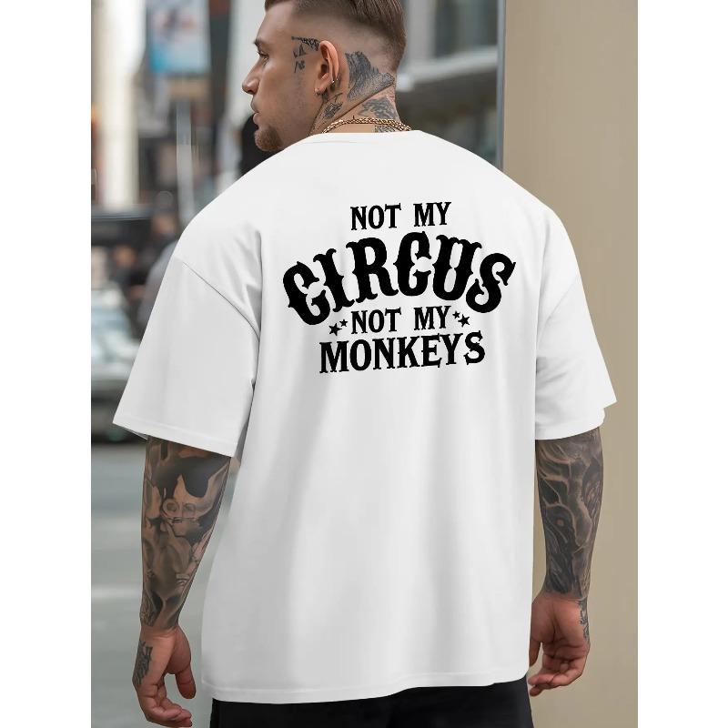 Men'S Graphic Tee - Casual Loose Fit, Breathable Comfortable Summer Short Sleeve Crew Neck,Bold Letters, Perfect for Outdoor Sports And Leisure