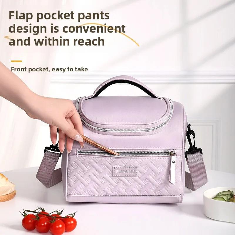 Thickened Lunch Portable women's Bento Outdoor Picnic Insulated Lunch Box Bag Cross-Border Cold Insulation Ice Pack
