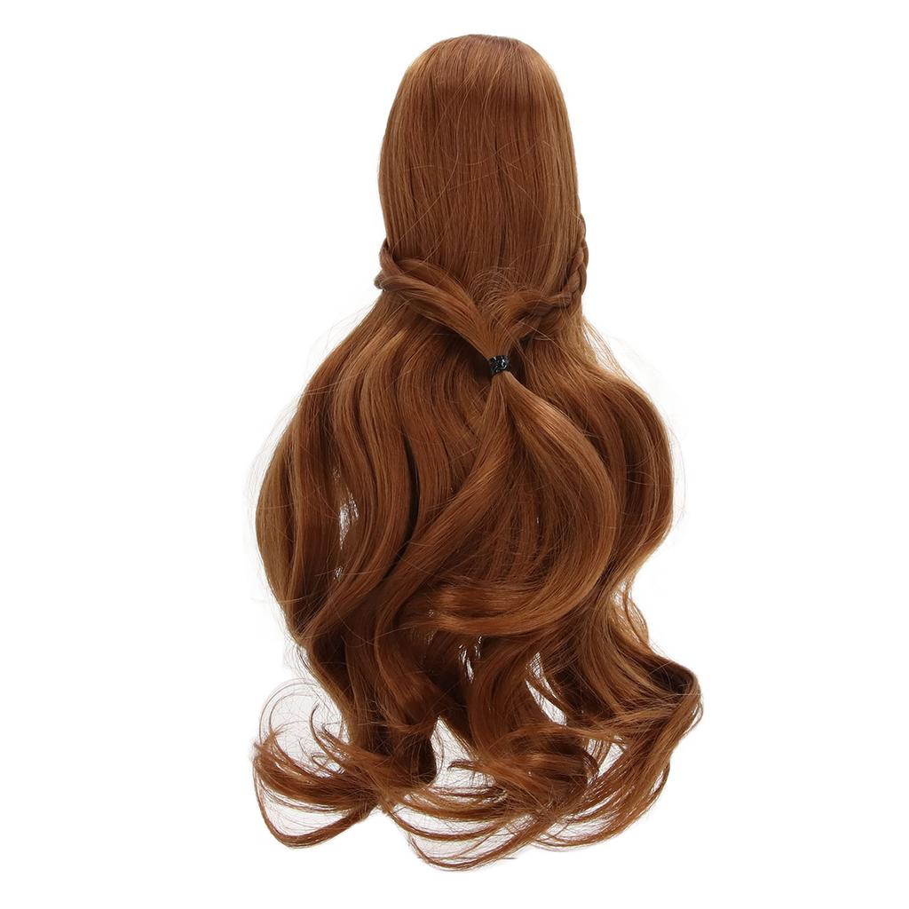 Doll Hair Wig Curly Style Neat Bangs DIY Cutting Soft Doll Supplies for 1 3 8 To 9in Head Circumference BJD Doll Light