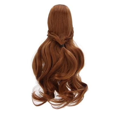 Doll Hair Wig Curly Style Neat Bangs DIY Cutting Soft Doll Supplies for 1 3 8 To 9in Head Circumference BJD Doll Light