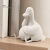 Funny Gifts for Colleagues Daydreaming Duck Figurine, Minimalist Holding An Egg Sculpture, Resin Matte Statues Animal Statue, Creative Desktop