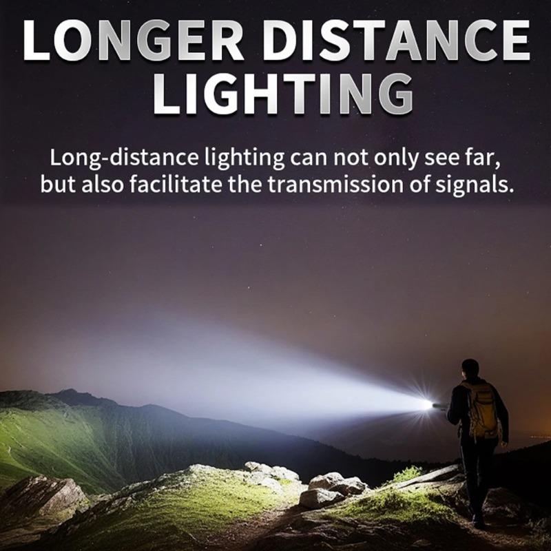 Most Powerful LED Flashlight 3000mah High Power Rechargeable Torch Tactical Lantern Ultra Powerful COB Flashlight With Type-C Charge