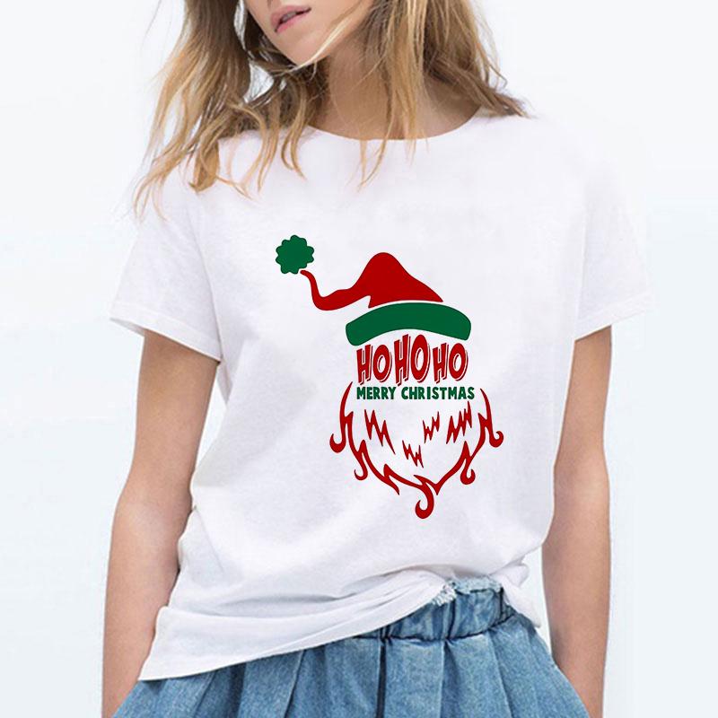 Kpop Clothes Woman Tshirt Christmas Print Female T Shirt Harajuku Funny Streetwear Casual Short Sleeve