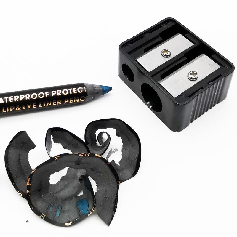 Dual Slot Eyebrow Pencil Sharpener Portable Manual Makeup Tool Grooming Trimmer Precise Shaping