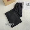 Gray Glutinous Rice Pants Women's New Autumn Wide-leg Pants Small Pendant Lazy Bf Wind Casual Straight-leg Pants
