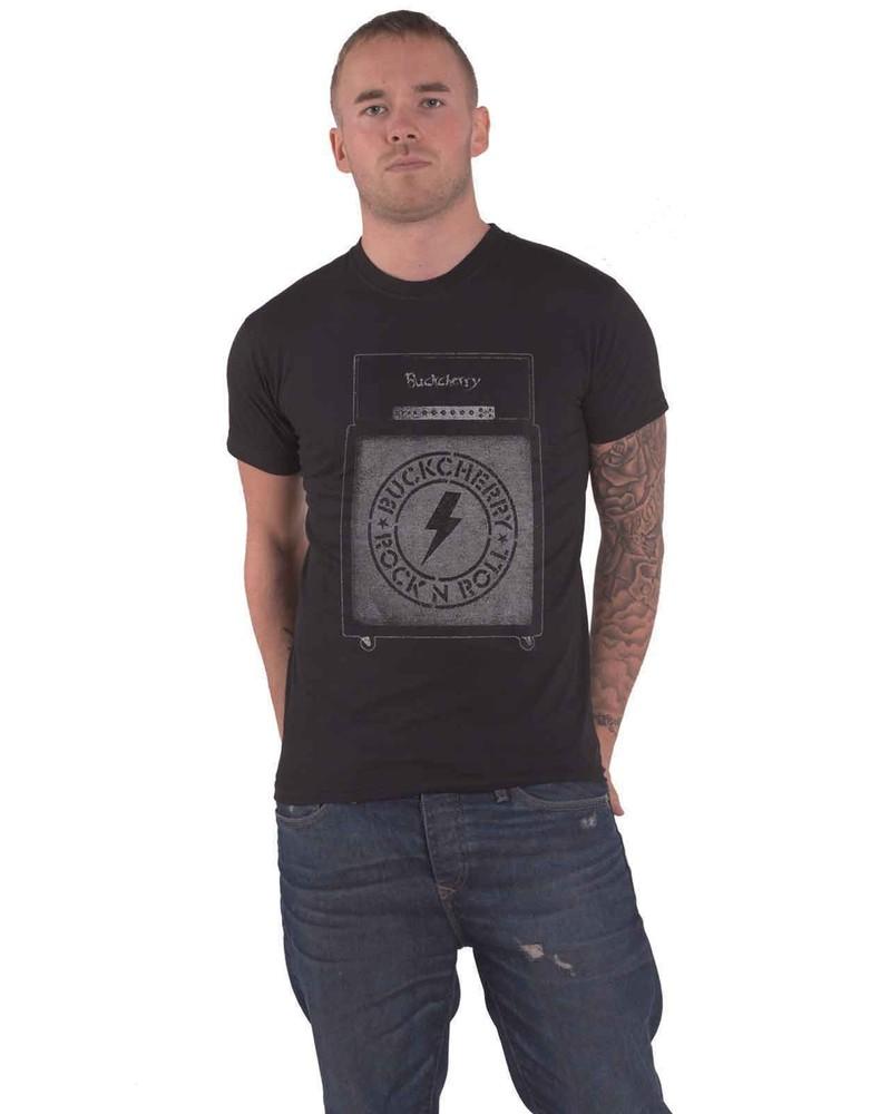 Buckcherry T Shirt Amp Stack Stereo Distressed Band Logo Mens Black M