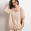 Women's Versatile Cashmere Knit Sweater: 2023 Autumn/Winter Polo Collar, Loose Fit, Solid Color