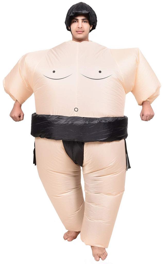 amor e Inflatable Sumo Wrestler and Air Blower Set Suitable for Heights [Entregando paz] Costume, Hat, (3-Piece Set) - 150-190cm (5'1-6'5"),