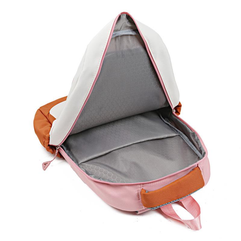 Fashion backpack Junior high school student college girl cute simple backpack high-end school bag lightweight large-capacity travel bag