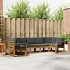 Outdoor Sofa Set with Cushions 7 pcs Natural and Anthracite
