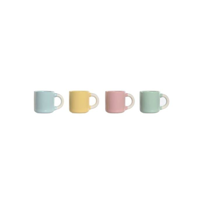Porcelain Coffee Cups - Home ESPRIT - Set of 4 - 110 Ml - Multicoloured - 5.8x8.5x6.2 Cm