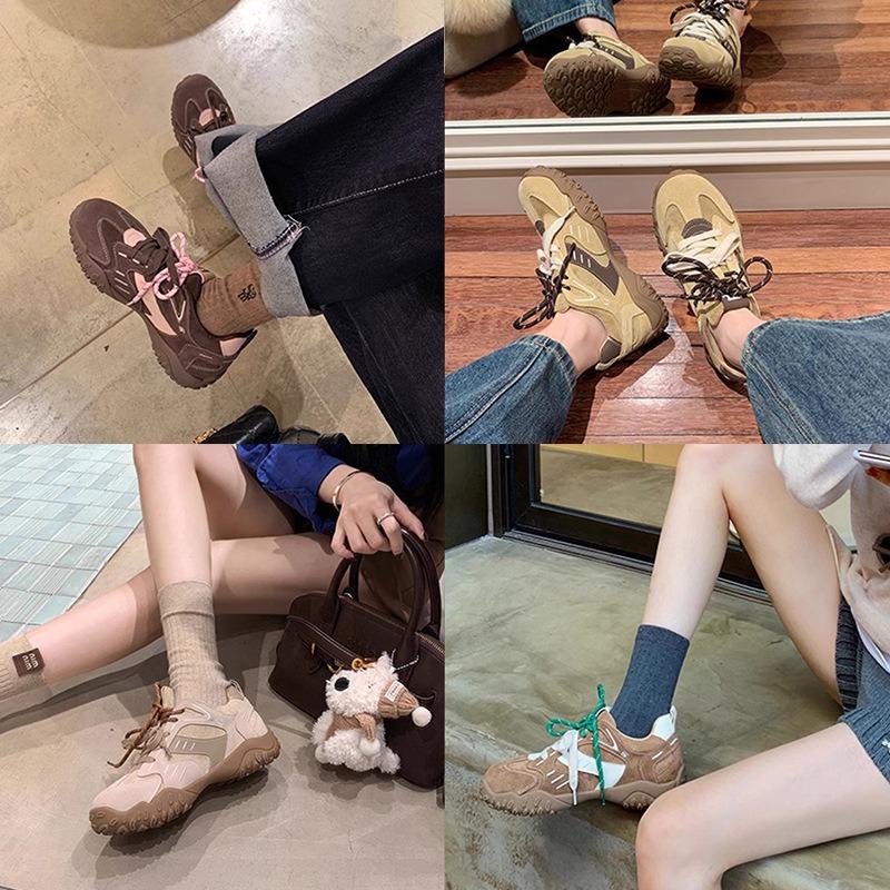 Thick-soled inner height increase autumn and winter new sports and leisure leather women's shoes