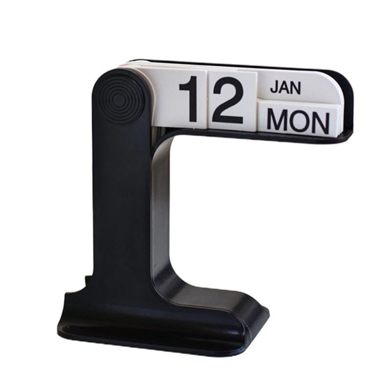 Desk Calendar with Dates Week Month Displays Flipping Permanent Calendar Office Desk Calendar for Planning Scheduling