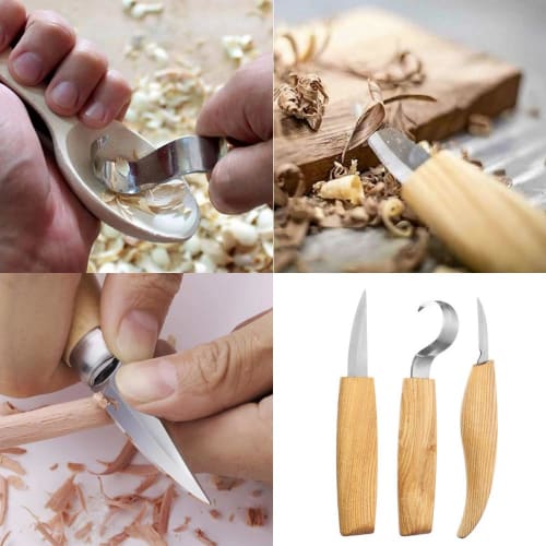 PLEAVIT Carving Knife Set, Woodworking Chisel, Hook Knife, Wood Carving Kit