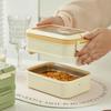 2 Layer Lunch Storage Container Stainless Steel Food Container Compartment Lunch Box  For Picnics