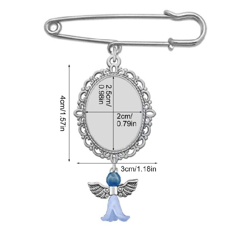 Charme-Broche Aile d'Ange Bleu Quelque Chose de Bleu pour Bouquet de Mariage Boutonnière Charme Photo Broche Cadeaux Souvenir de Mariage