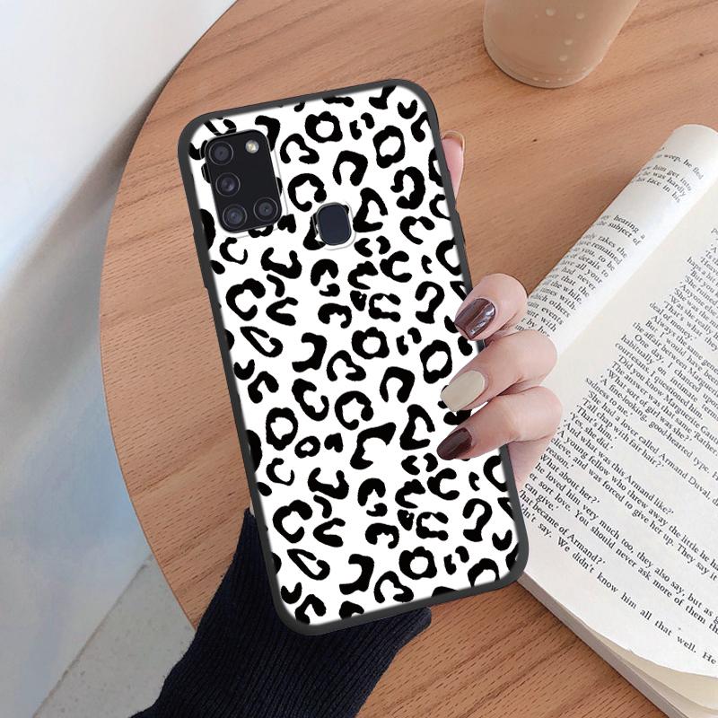 For Samsung Galaxy A21S A50 A51 A52 A32 A31 Phone Case Fashion Leopard Print Pattern Soft Silicone Fundas Protective Cover Shell