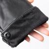 Winter Leather Gloves for Men,Warm Gloves with Cotton Lining, Driving Gloves for Outdoor 8011Y