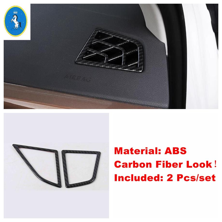 Auto Head Lights Switch / Water Cup Holder Cover Trim Accessories For VW Volkswagen Tharu / Taos 2018 - Carbon Fiber Look