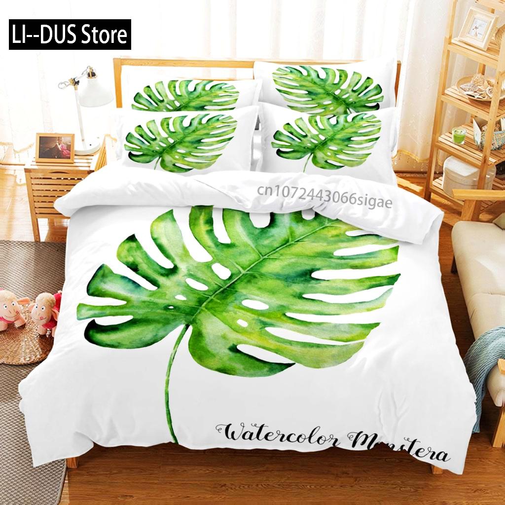 Banana Leaves Bedding Set Duvet Cover Set 3d Bedding Digital Printing Queen Size Bedding Set Fashion Design