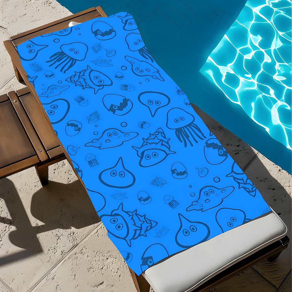 Game Slime Dragon Quest Towel Towel Soft Pool Gift For Travel Gym Shower Cool Camping Quick Dry Sports  Large Beach Towel
