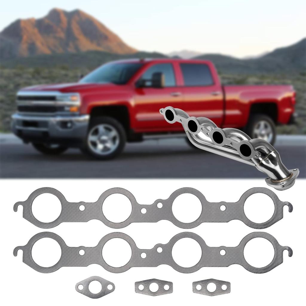 MS 92467 Exhaust Manifold Gasket Set for 1997-2015 Chevy GM LS 4.8L 6.0L GMC Chevrolet Silverado 1500 5.3L
