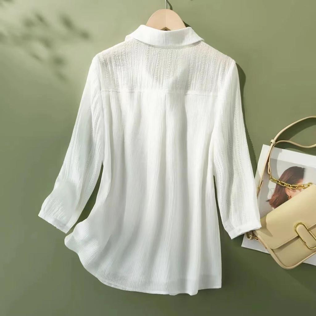 Splicing Light and Breathable Shirt Summer New Women's Summer Fresh and Light Shirt