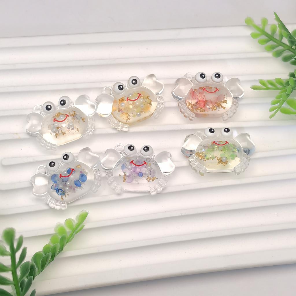 100Pcs Ocean Theme Resin Flatback Charms Jellyfish Crab Glow In Dark Cabochon for DIY Scrapbook Phone Case Jewelry Making