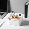 Multipurpose Desktop Storage Box Tv Remote Holder Wooden Table Organizer For Bedroom Living Room Household Detachable Partition