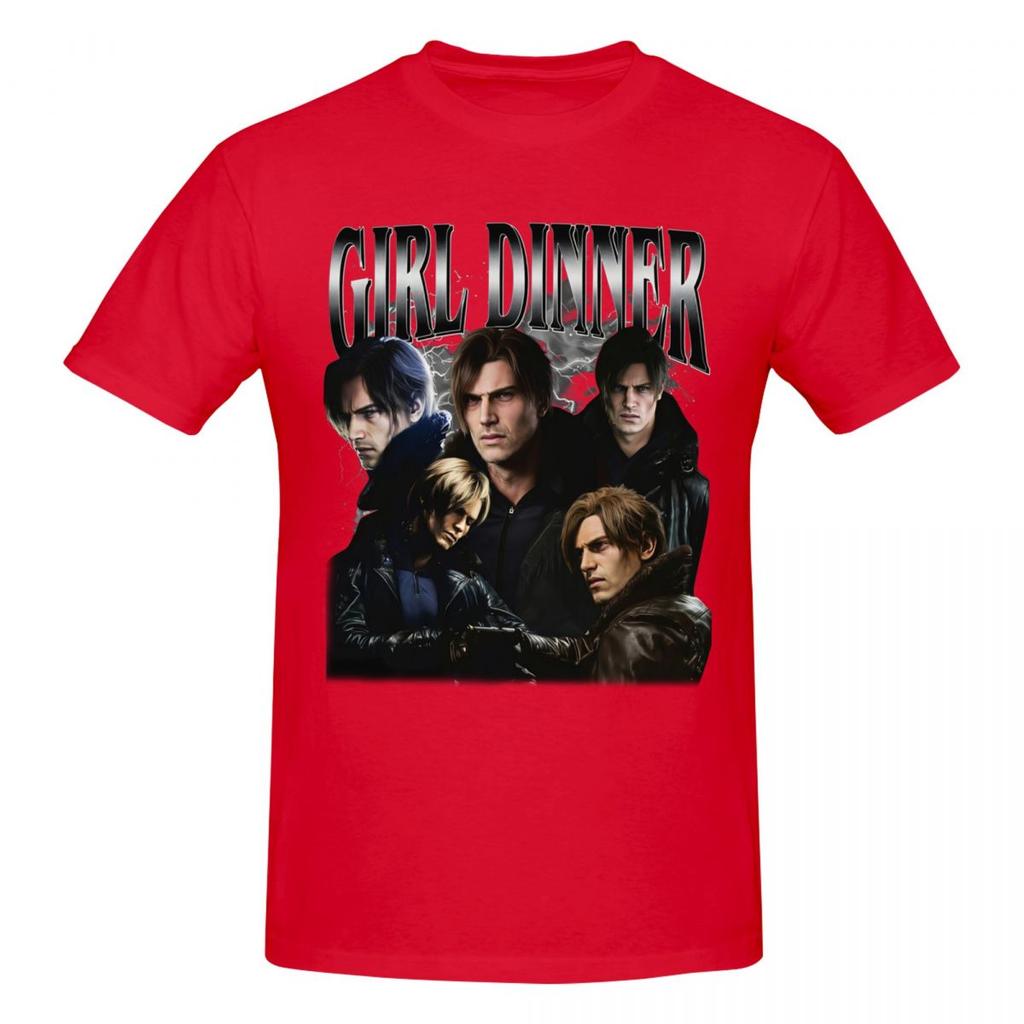 Unisex 9 Requiem Leon S Kennedy Girl Dinner Retro T Shirt Streetwear Cotton Tee Shirt