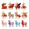 Decorative Holiday Ornaments Christmas Acrylic Goat Ornament, Sheep Hanging Decoration for Xmas Tree, 2D Flat Animal Pendant Festive Party Decor