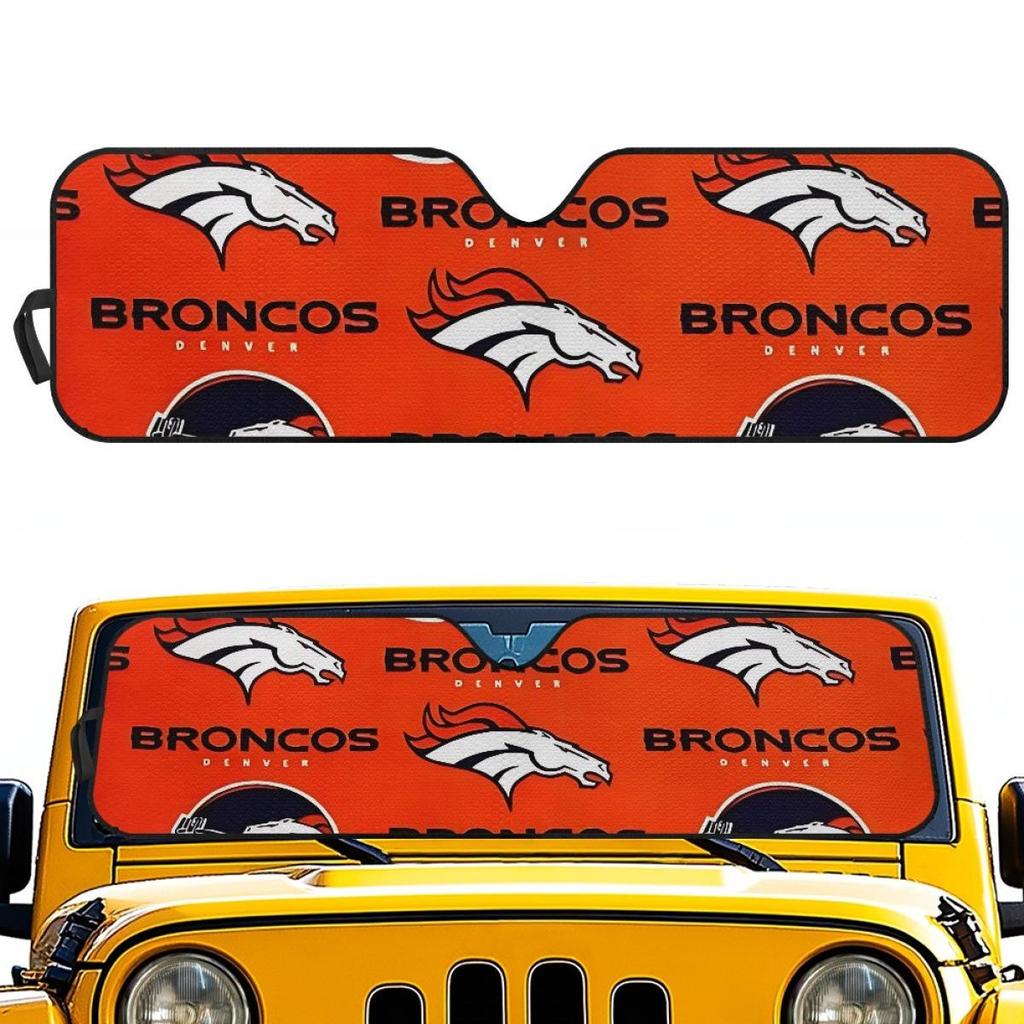 Denver Broncos Custom Car Sunshade - Front Windshield Heat Insulation Image Print
