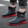 2025 fashion short water shoes men's, light and wear-resistant rubber shoes kitchen non-slip low-top waterproof rain boots men