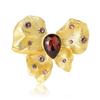 Squisita Spilla a Farfalla in Strass di Alta Gamma Oro Opaco Retro Versatile da Donna per Abito Cappotto Corsage Gioiello Spilla