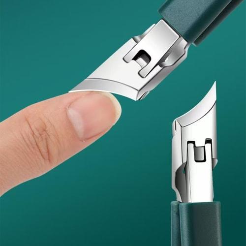 Stainless Steel Grooming Kit - Home Pedicure Tools | Splash-Proof Manicure Tool, Toddler Nail Cutter, Heavy-Duty Ergonomic Splash-Proof Nail Clippers