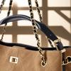 Cross-border new Xiaoxiangfeng large diamond chain bag retro color matching stray tote bag commuter shoulder messenger bag