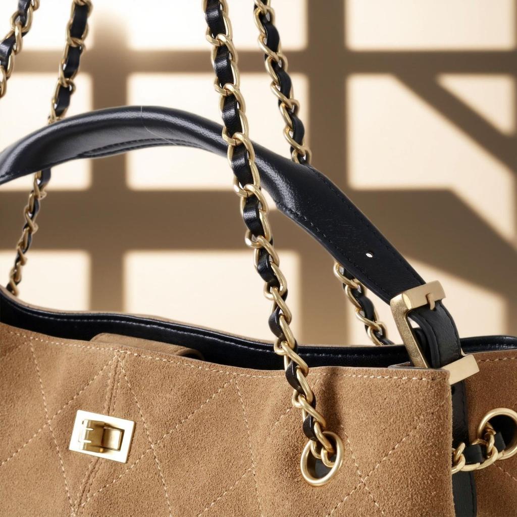 Cross-border new Xiaoxiangfeng large diamond chain bag retro color matching stray tote bag commuter shoulder messenger bag