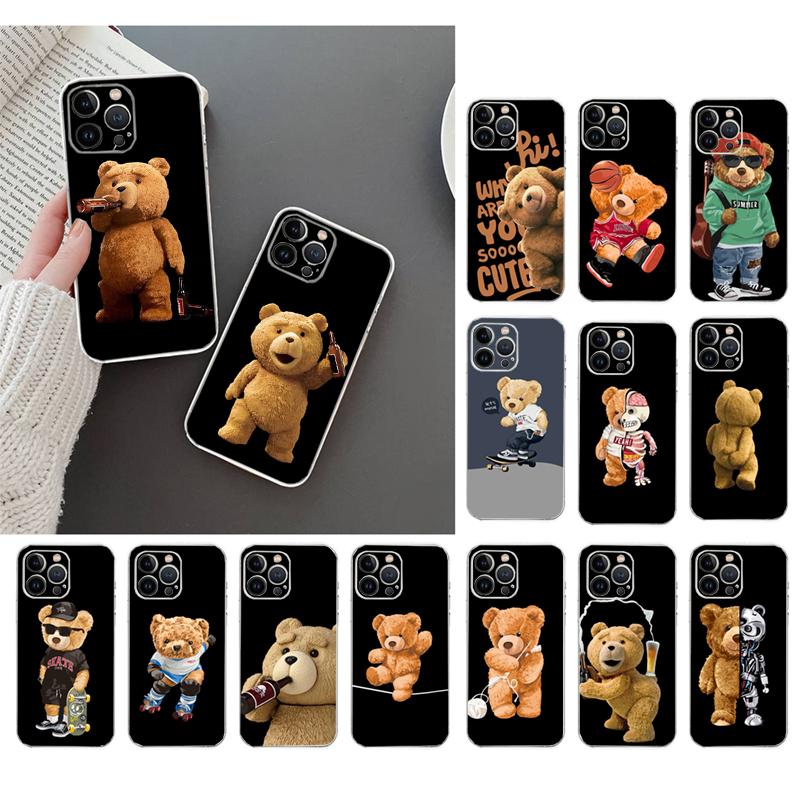 Phone Case For iphone 17 Pro Max Air 16 15 14 13 Pro Max 15 16 Pro 15Plus Bear