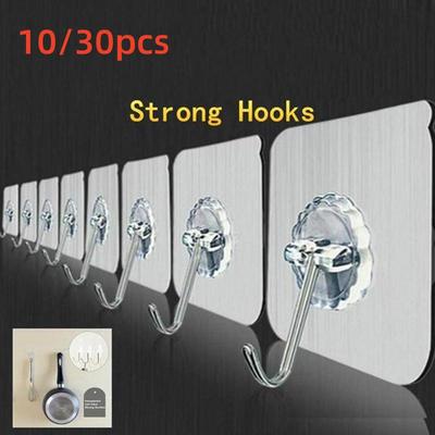 30/10/Stuks Houder Sterke Transparante Zuignap Hanger Deur Dweil Handdoek Badjas Haken