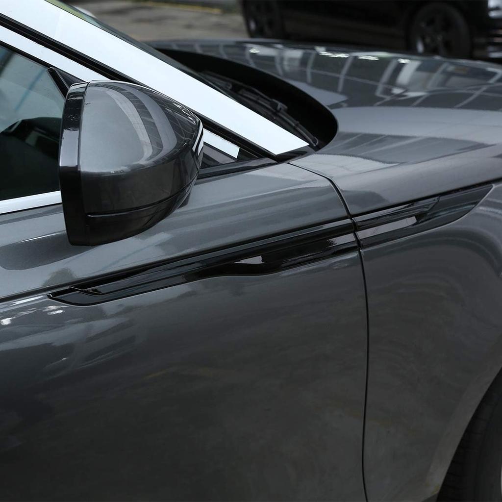 4pcs Piano Black Side Fender Cover Trim ABS Plastic for Land Rover Range Rover Velar 2017 2018 Car Accessories