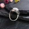 Newest Retro Flower S Silver Natural Moonstone Rings for Women Zircon Fine Party  Wedding Birthday Gift