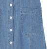 LAP Puff Sleeve Slim Dirty Denim Dress Ar2Do562