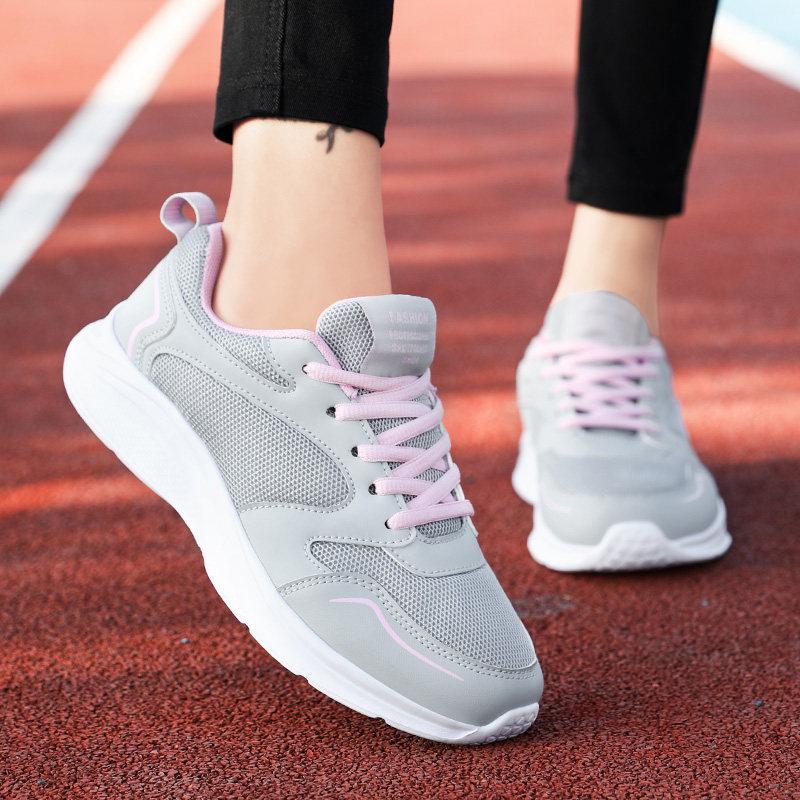 Not Tired Shoes Spring and Summer Mesh Breathable Sports Shoes Lightweight Student Running Shoes Black Casual Travel Shoes