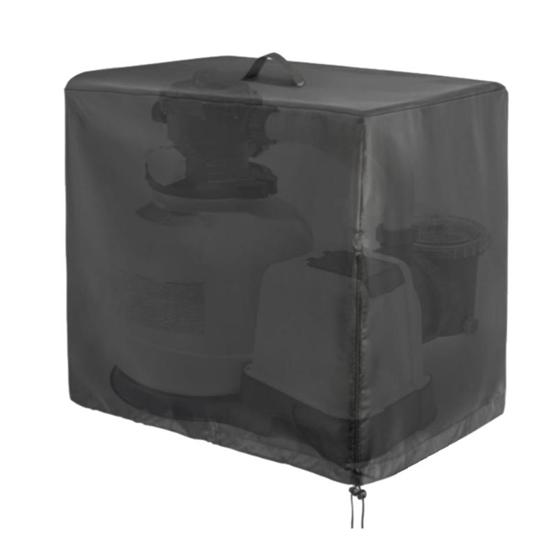 Reliable-Swimming Pool Pump Cover Waterproof Oxford Cloth Cover Swimming Pool Accessories Black Small