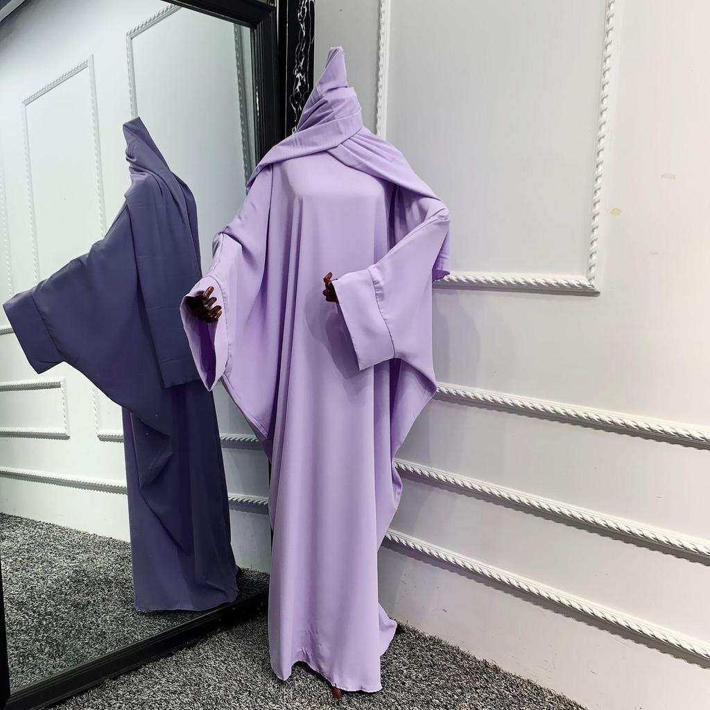 2021 Loriya Plus Size European/American Robe Dress with Matching Hijab - LR468 Special Edition