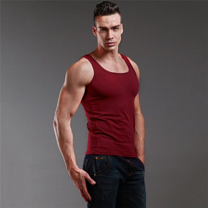 Men's Thin Square Neck Vest Casual Men's Sweatshirt Sports Breathable Vest
