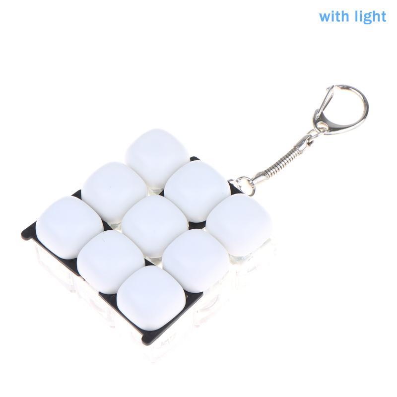 Relaxing Diy Keyboard Keychain Keycap Keys Button Finger Keyboard Cap 1/2/3/4/9Keys Relief Stress Clicker Toy Child Adult