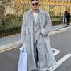 Men's Thickened New Eco-friendly Mid-length Overcoat Knee-length Loose Fit Outerwear for Autumn and Winter Men's Coats