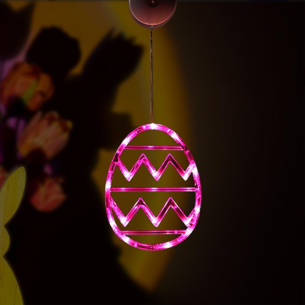 Multicolor Egg Suction Cup Light Plastic Atmosphere Light New Easter Window Lights  Party