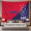 Custom Name Text Tapestry Ajax Amsterdam Personalized Polyester Wall Tapestry For Bedroom And Room